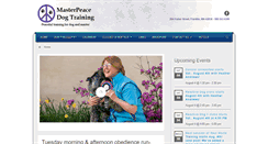 Desktop Screenshot of masterpeacedog.com