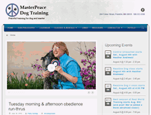 Tablet Screenshot of masterpeacedog.com